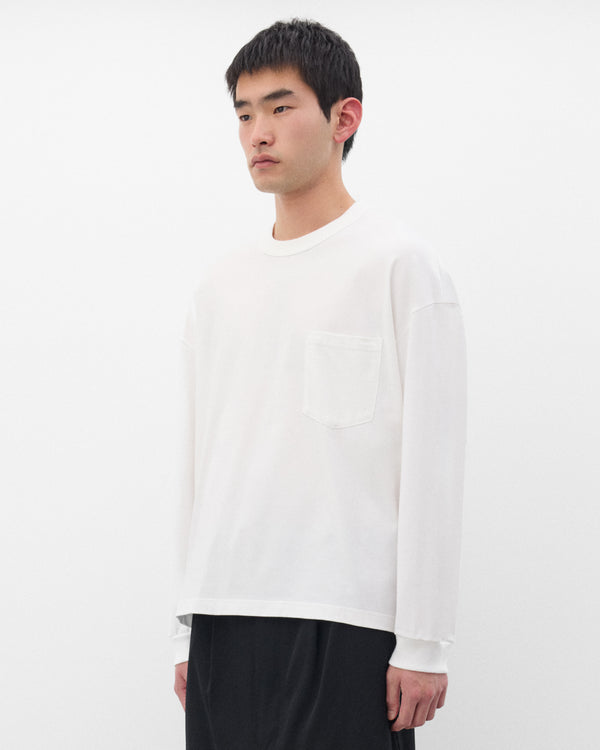 CDG Homme - Men's Long Sleeve Logo T-Shirt - (White)