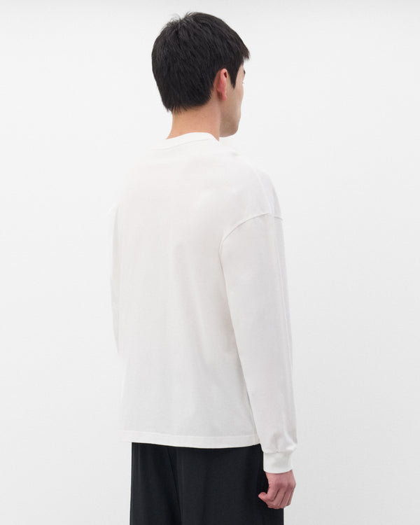 CDG Homme - Men's Long Sleeve Logo T-Shirt - (White)
