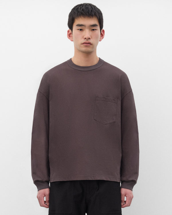 CDG Homme - Men's Long Sleeve Pocket T-Shirt - (Brown)