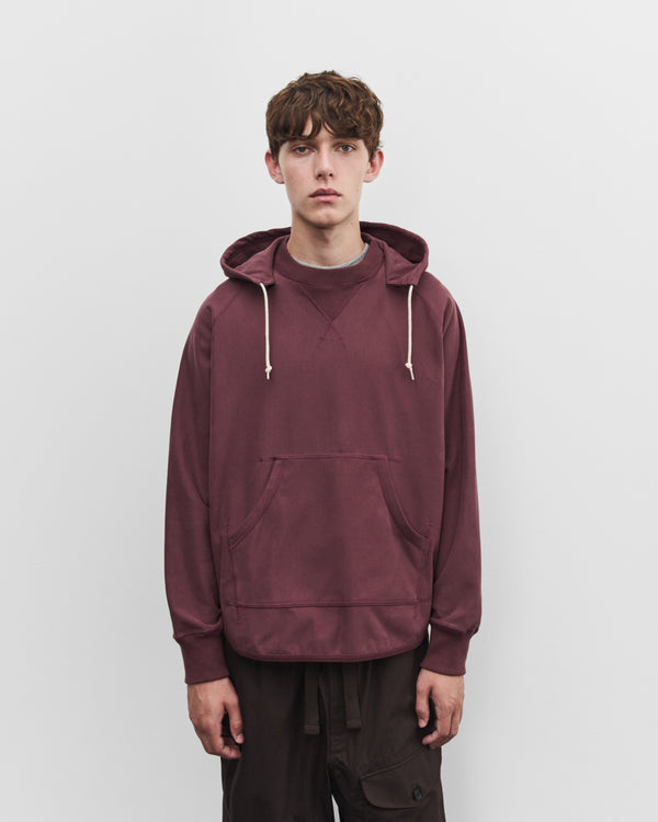 CDG Homme - Men's Raglan Sleeve Hoodie - (Burgundy)