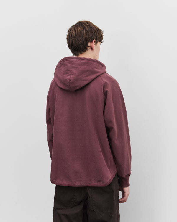 CDG Homme - Men's Raglan Sleeve Hoodie - (Burgundy)