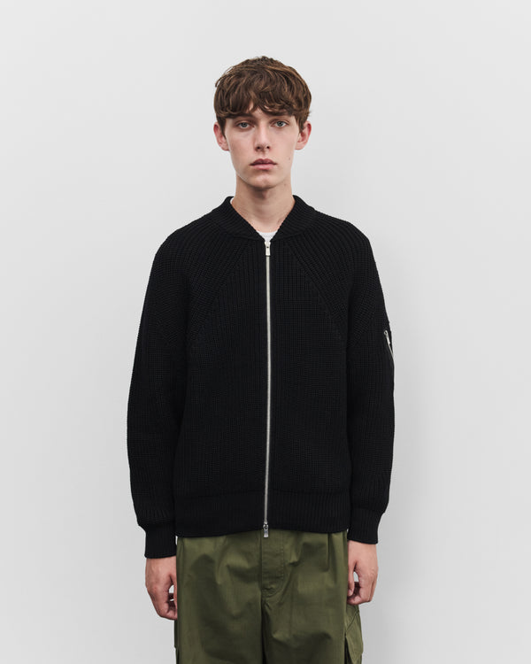 CDG Homme - Men's Waffle Knit Cardigan - (Black)