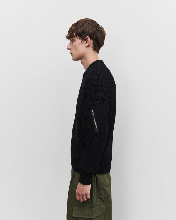 CDG Homme - Men's Waffle Knit Cardigan - (Black)