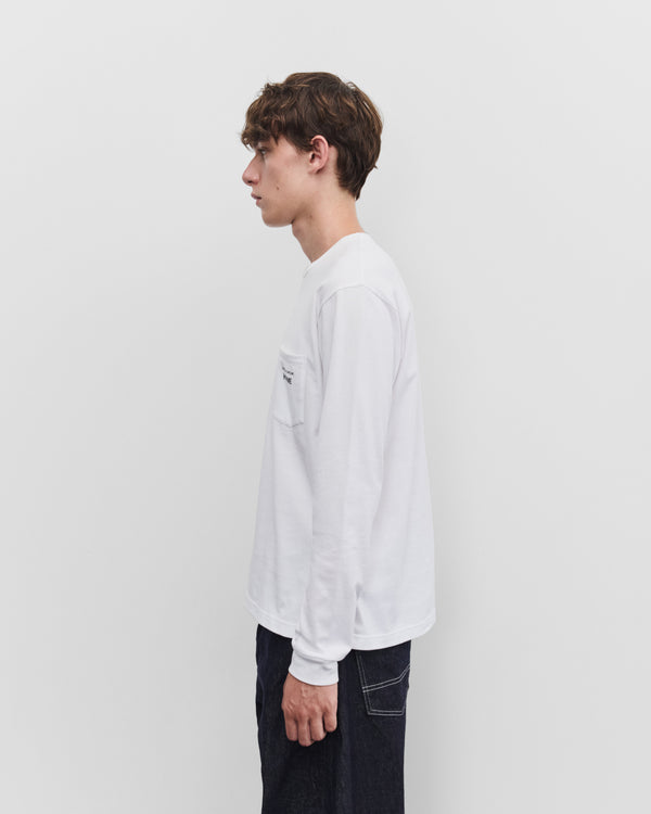 CDG Homme - Men's Long Sleeve Logo T-Shirt - (White)