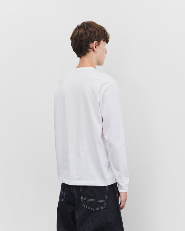 CDG Homme - Men's Long Sleeve Logo T-Shirt - (White)