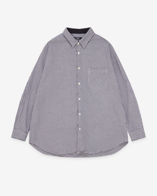 CDG Homme - Men's Check Shirt - (Navy/White)