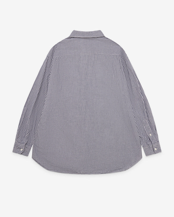 CDG Homme - Men's Check Shirt - (Navy/White)