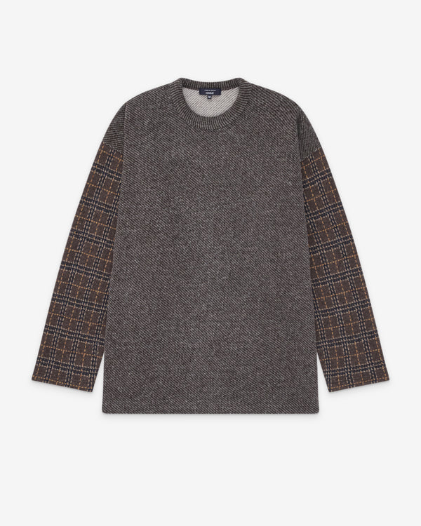 CDG Homme - Men's Plaid Sleeve Pullover - (Brown)