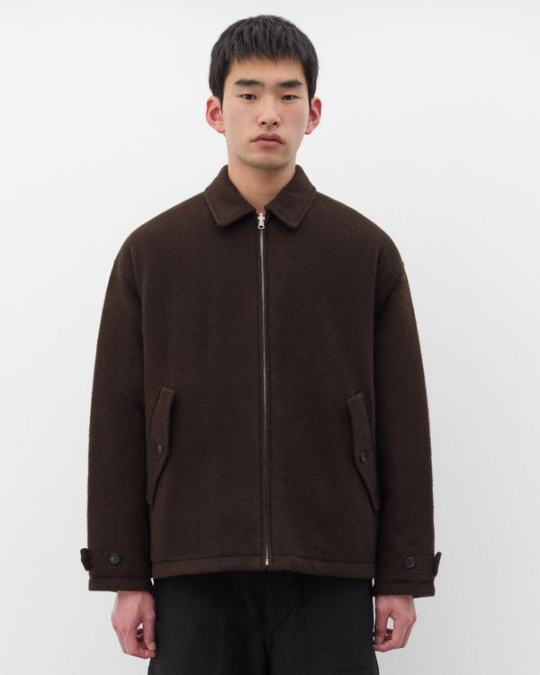 CDG Homme - Men's Reversible Quilted Zip Wool Jacket - (Brown)