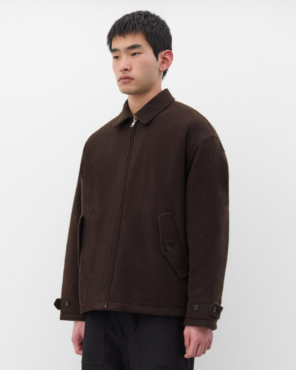CDG Homme - Men's Reversible Quilted Zip Wool Jacket - (Brown)