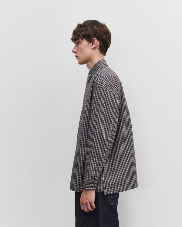 CDG Homme - Men's Check Utility Shirt - (Black/White/Charcoal)