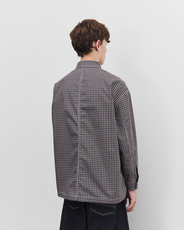 CDG Homme - Men's Check Utility Shirt - (Black/White/Charcoal)