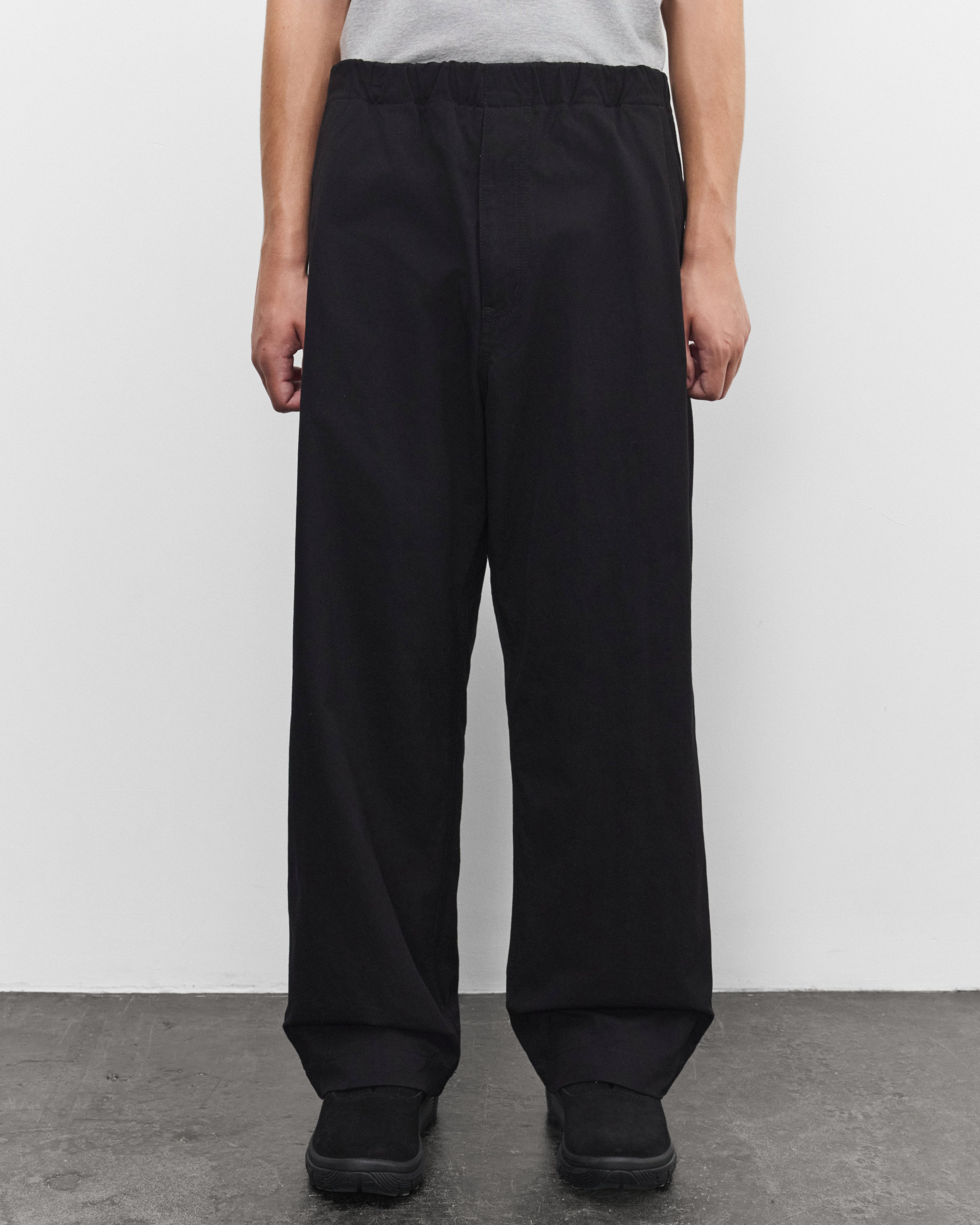 CDG Homme: Men's Elasticated Wide Trousers (Black) | Dover Street