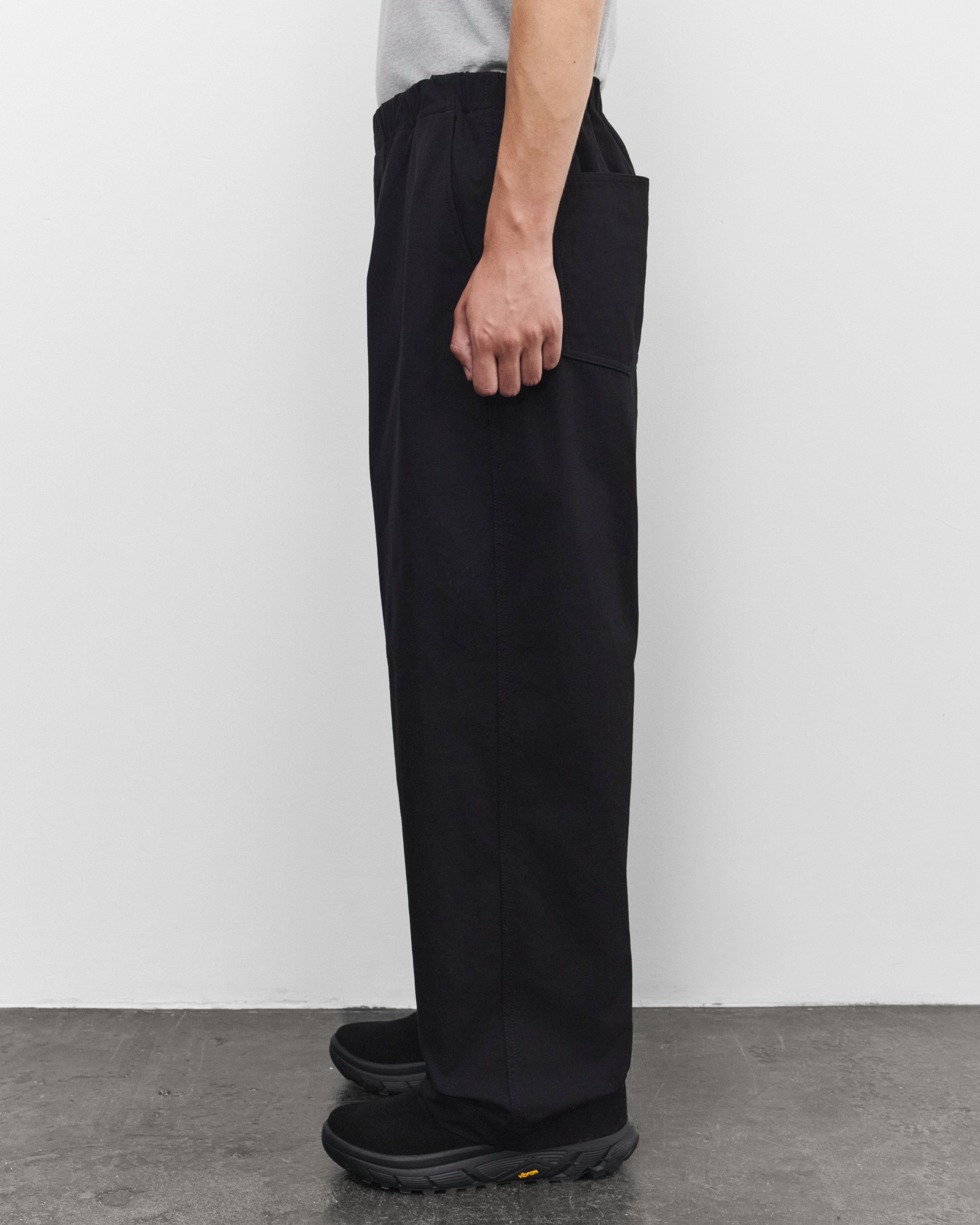 CDG Homme: Men's Elasticated Wide Trousers (Black) | Dover Street