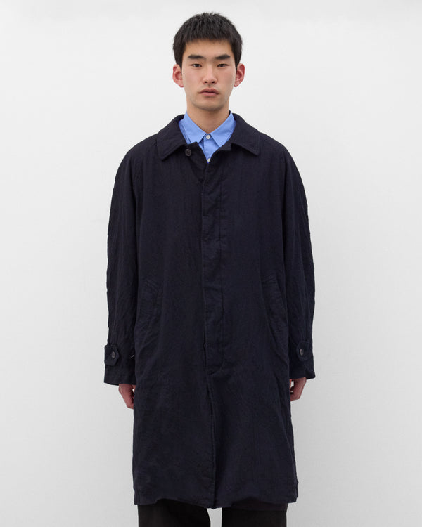 CDG Homme - Men's Single Breasted Wool Coat - (Navy)