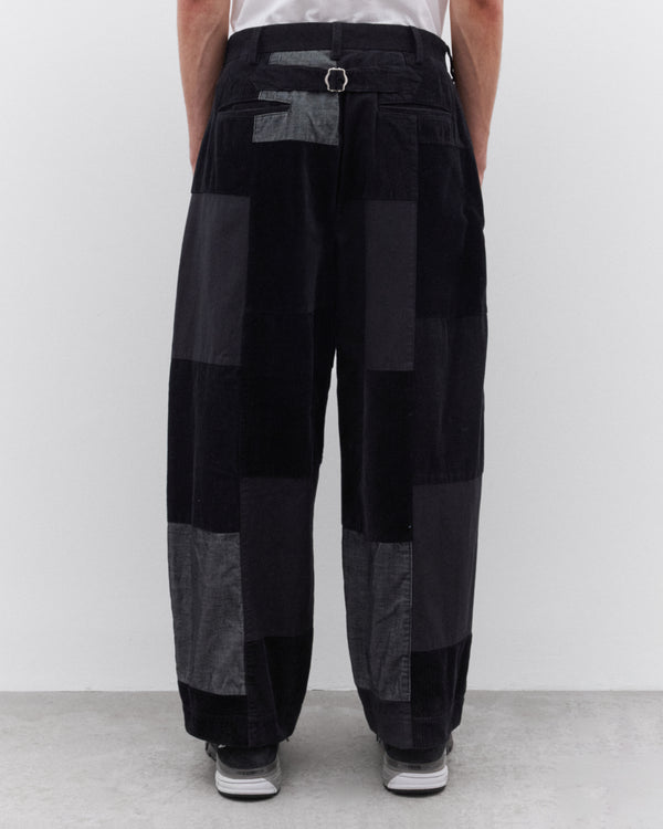 CDG Homme - Men’s Patchwork Trousers - (Black/Grey)