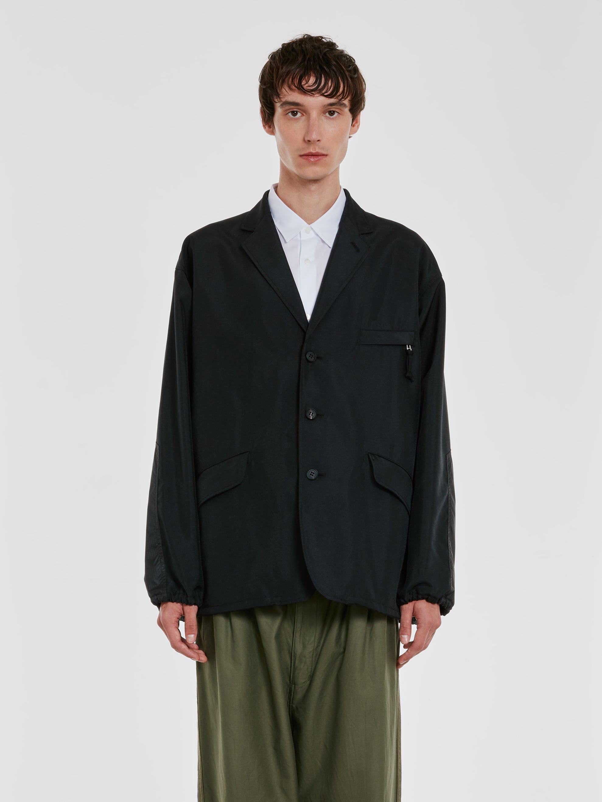 Comme des Garçons Homme - Men’s Polyester Relaxed Jacket - (Black) view 1