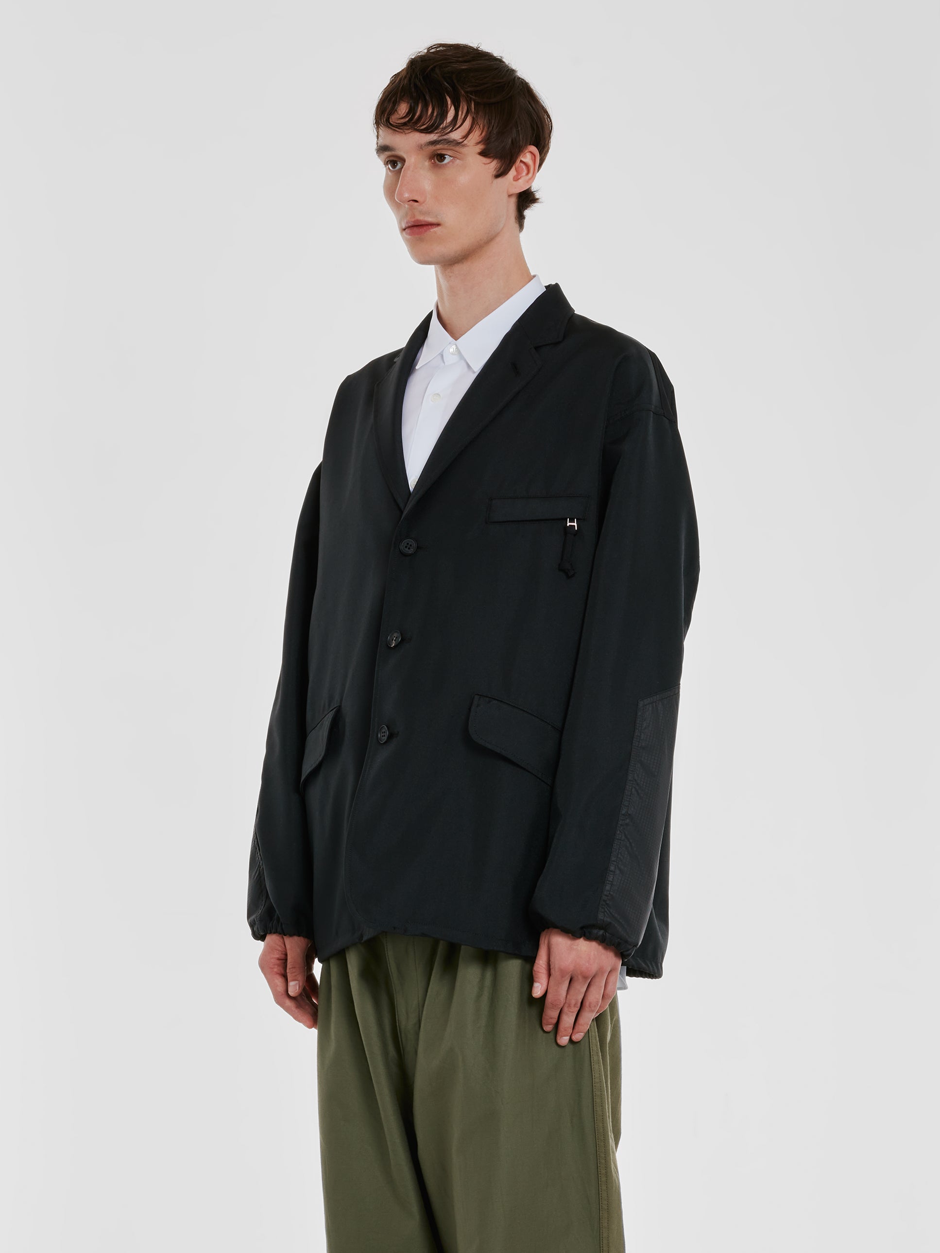 Comme des Garçons Homme - Men’s Polyester Relaxed Jacket - (Black) view 2