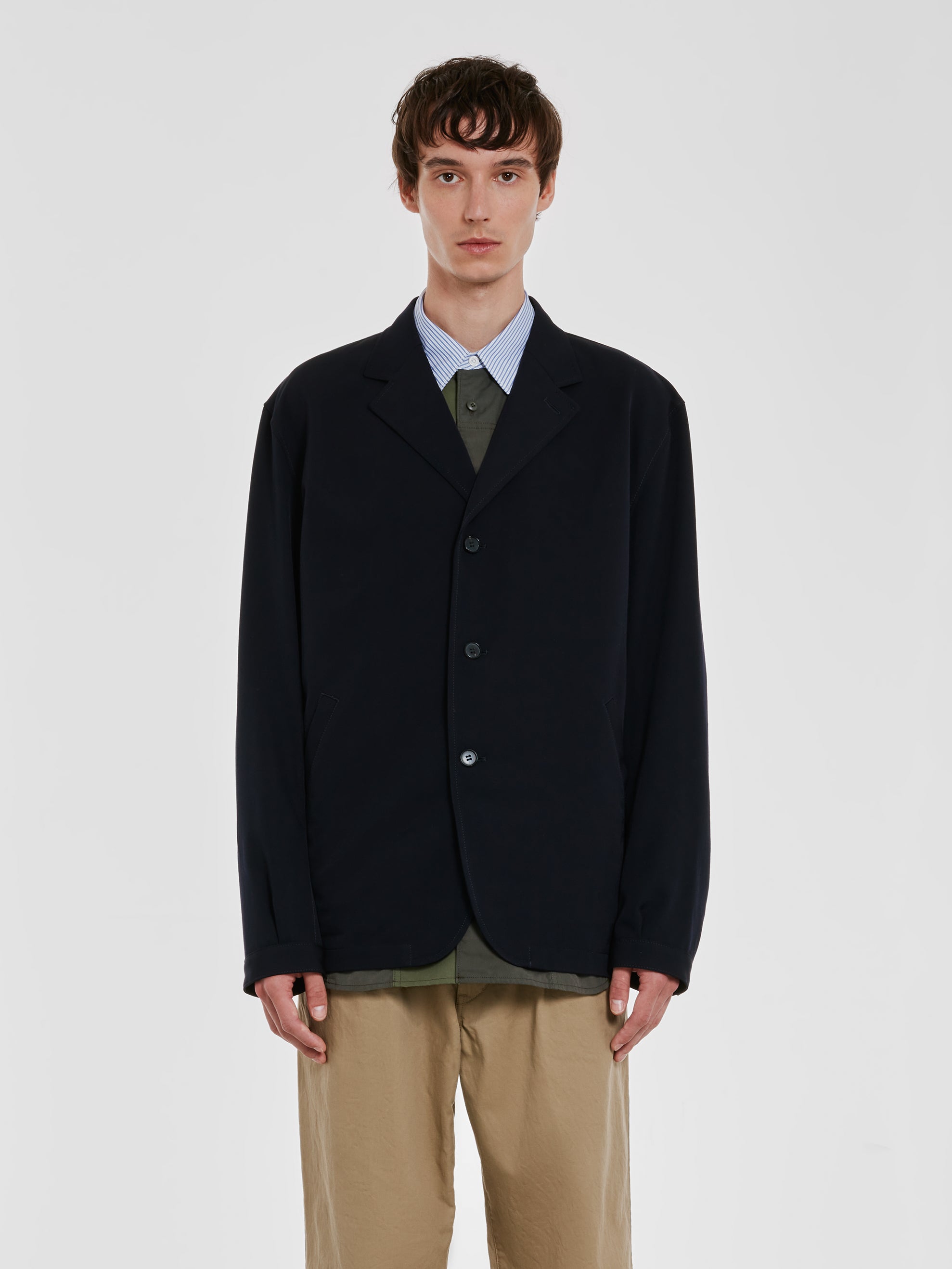 Comme des Garçons Homme - Men's Wool Gabardine Jacket - (Navy