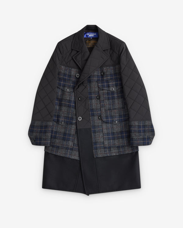 Junya Watanabe Man - Men’s Filson Check Quilted Coat - (Black/Grey/Navy)
