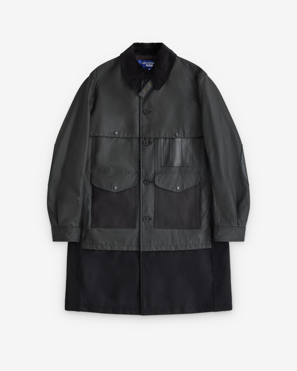 Junya Watanabe Man - Filson Men's Wool Flannel x Leather Long Coat - (Black)