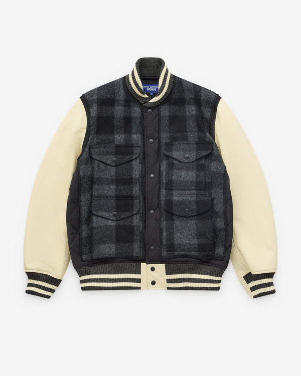 Junya Watanabe Man - Men’s Filson Varsity Jacket - (Black/Grey/Beige)