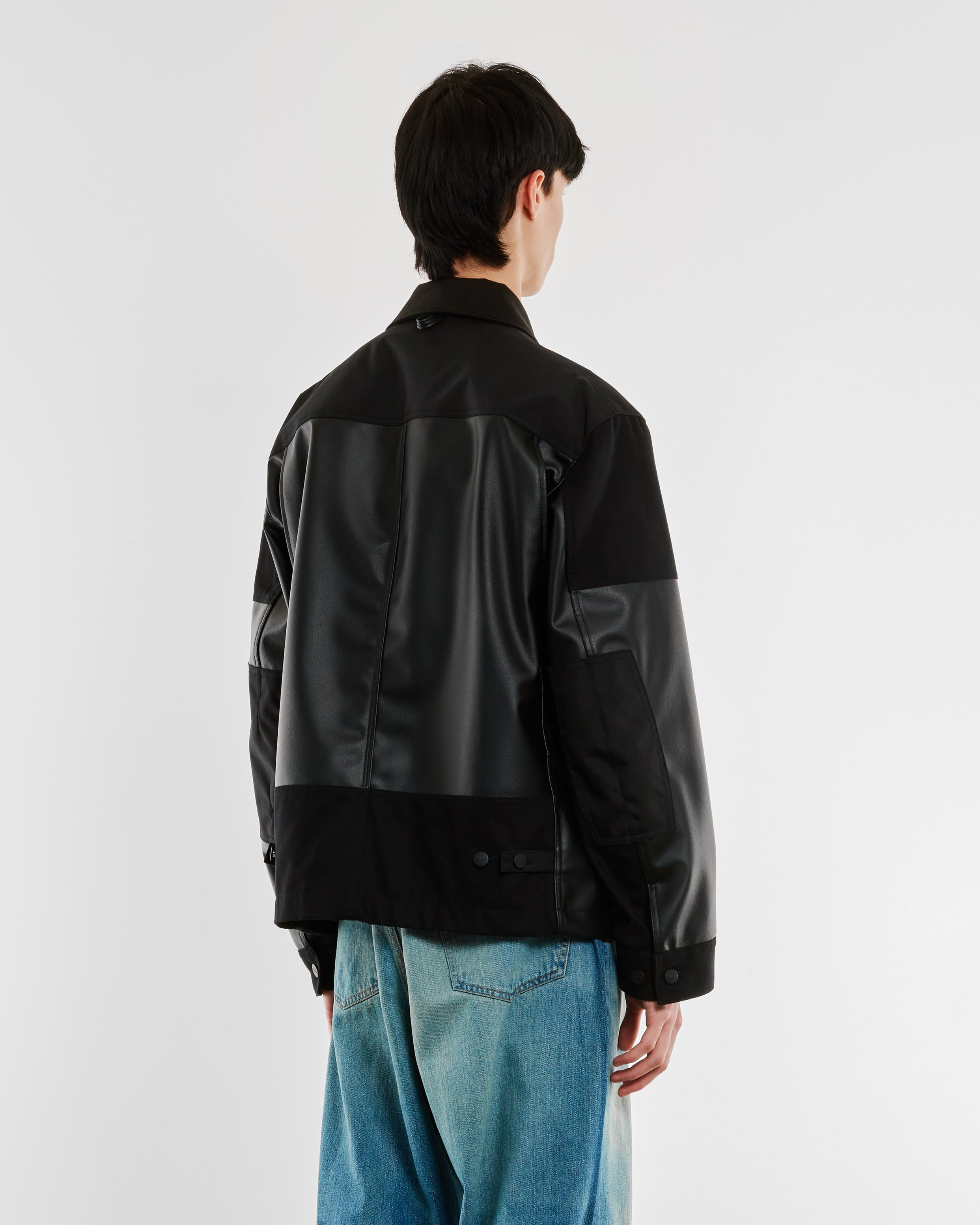 Cdg store leather jacket