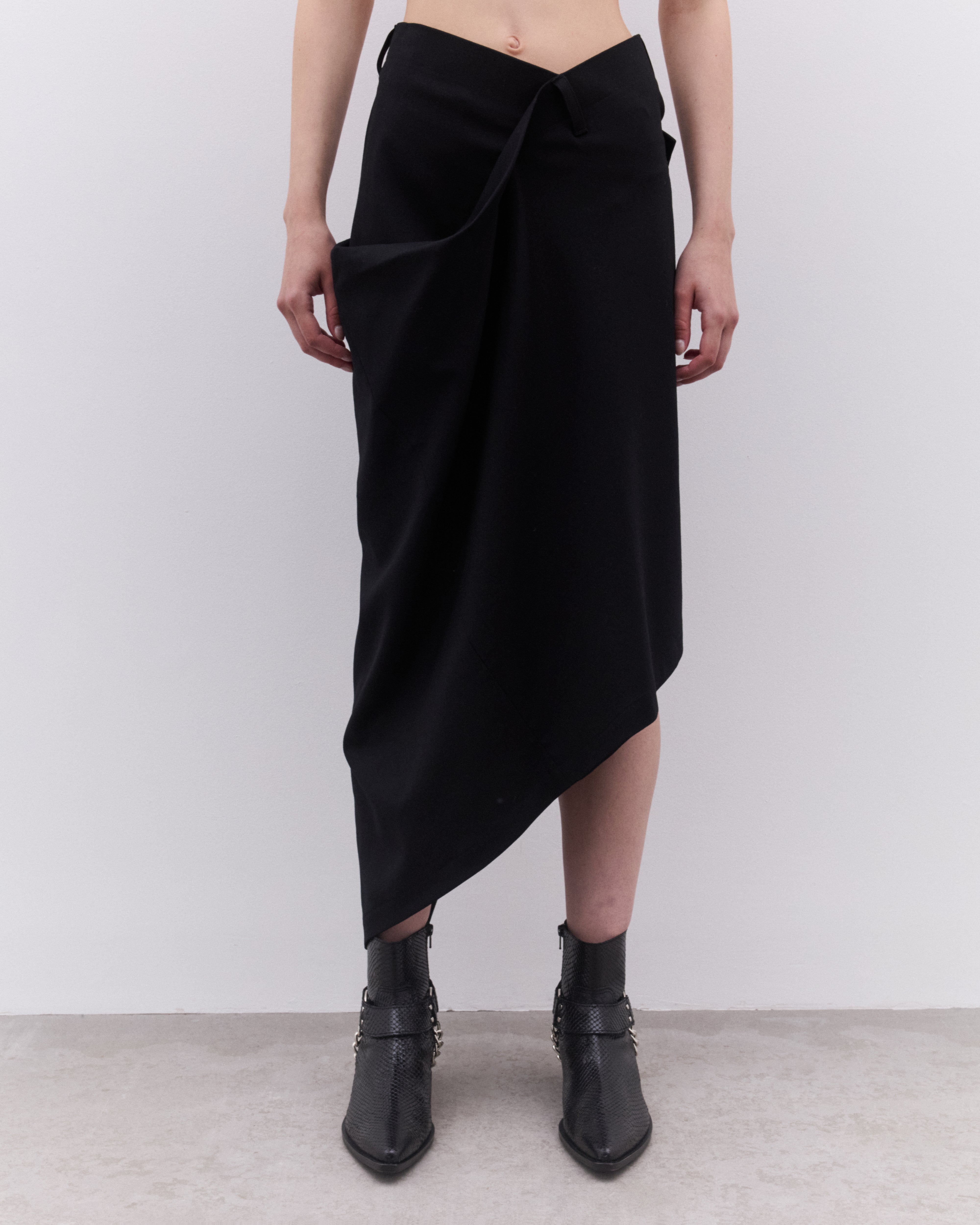JUNYA WATANABE 2023AW シャーリングスカート Junya Watanabe: Women's Wrap Skirt (Black) | Dover Street Market