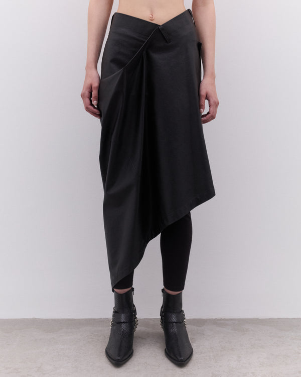 Junya Watanabe - Women’s Wrap Asymmetric Skirt - (Black)