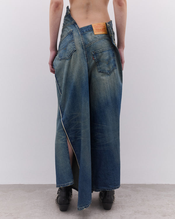 Junya Watanabe - Women’s Levi's Asymmetric Wide Leg Jeans - (Stone Wash)