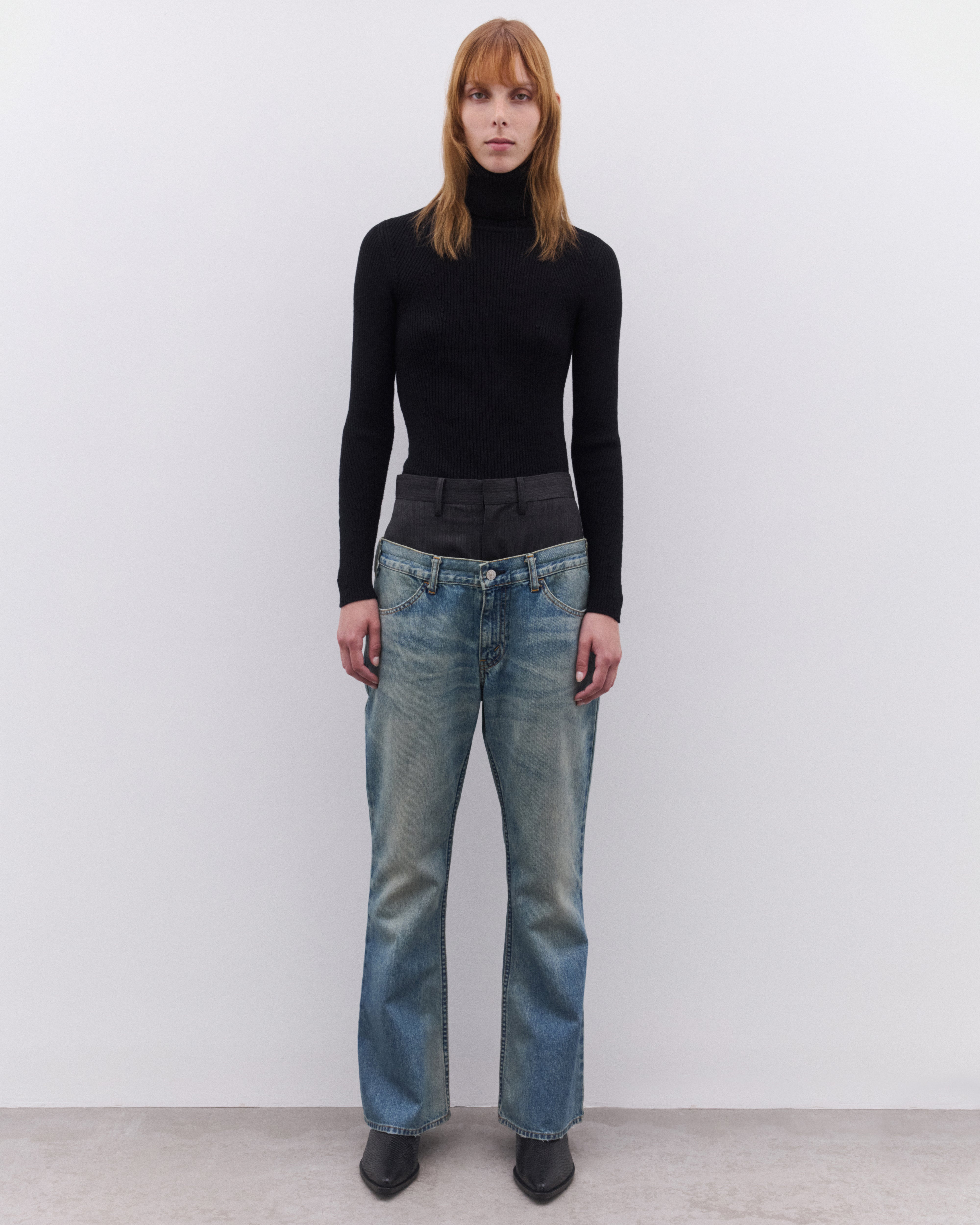 わたページ Junya Watanabe: Women's Double Waistband Jeans (Stone Wash