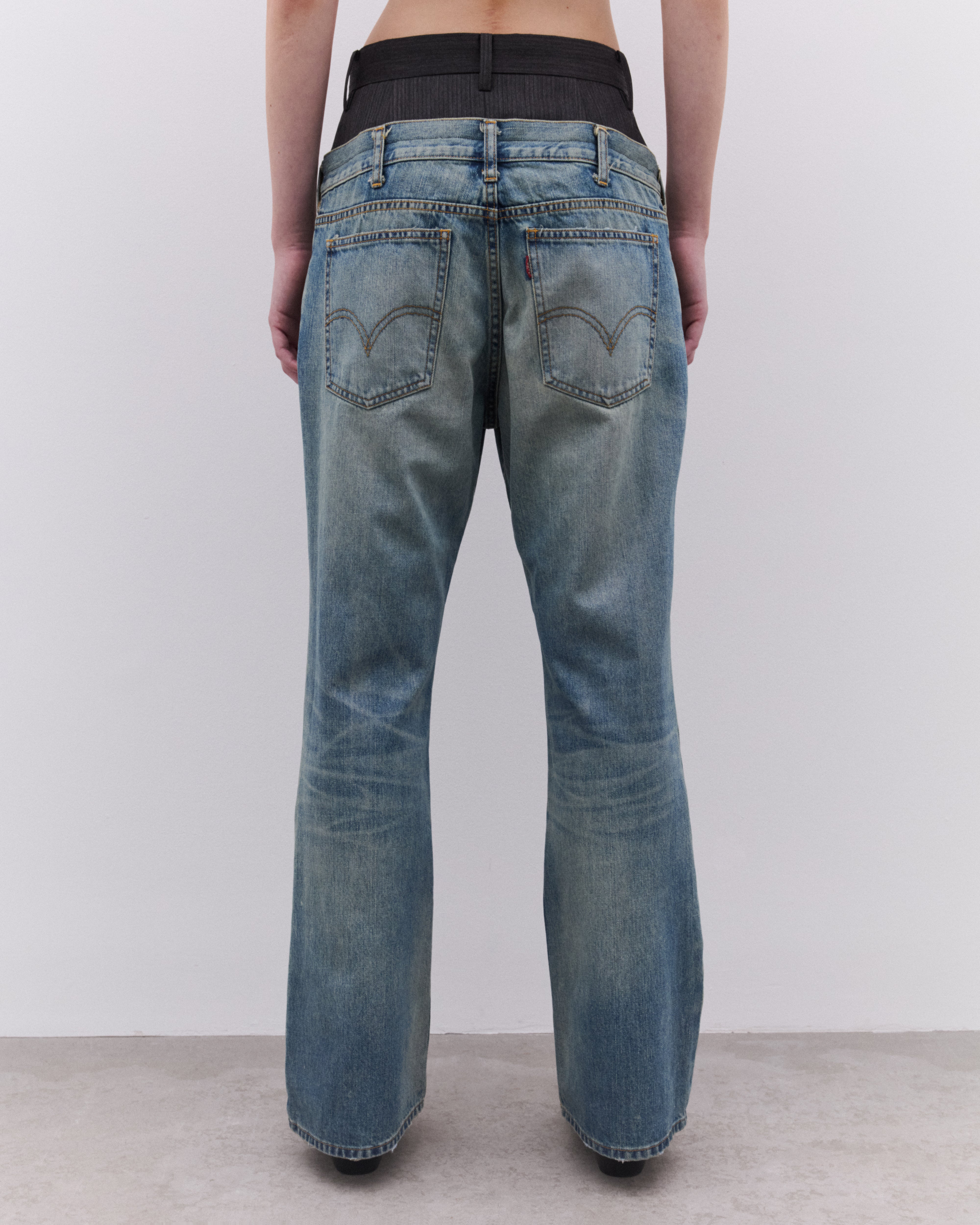 わたページ Junya Watanabe: Women's Double Waistband Jeans (Stone Wash