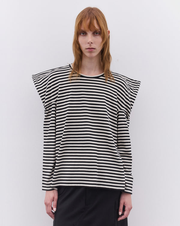 Junya Watanabe - Women’s Striped Long Sleeve T-Shirt - (Black/White)