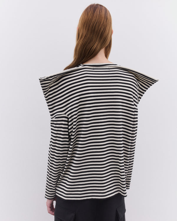 Junya Watanabe - Women’s Striped Long Sleeve T-Shirt - (Black/White)