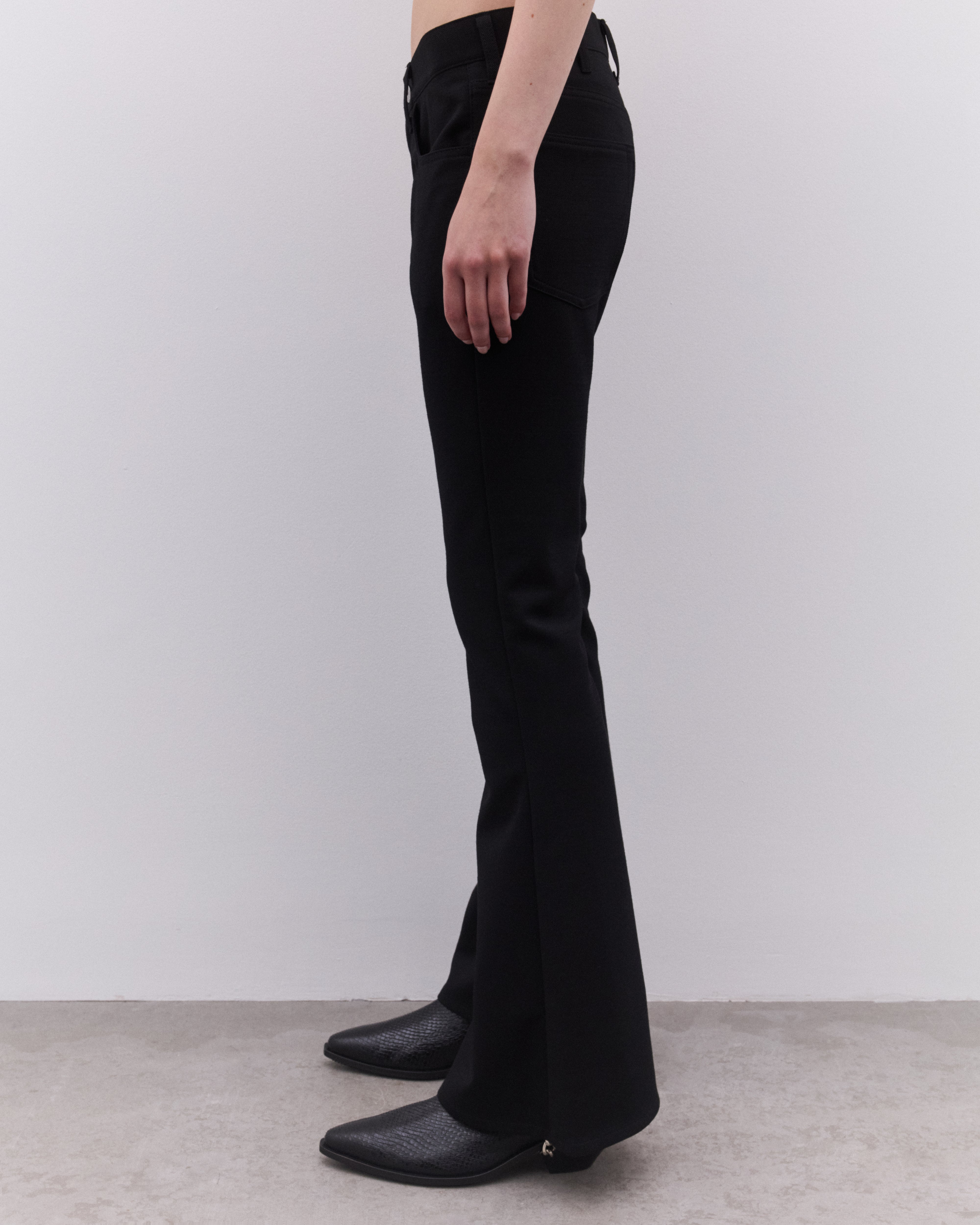 Junya Watanabe: Women's Flared Trousers (Black) | Dover Street