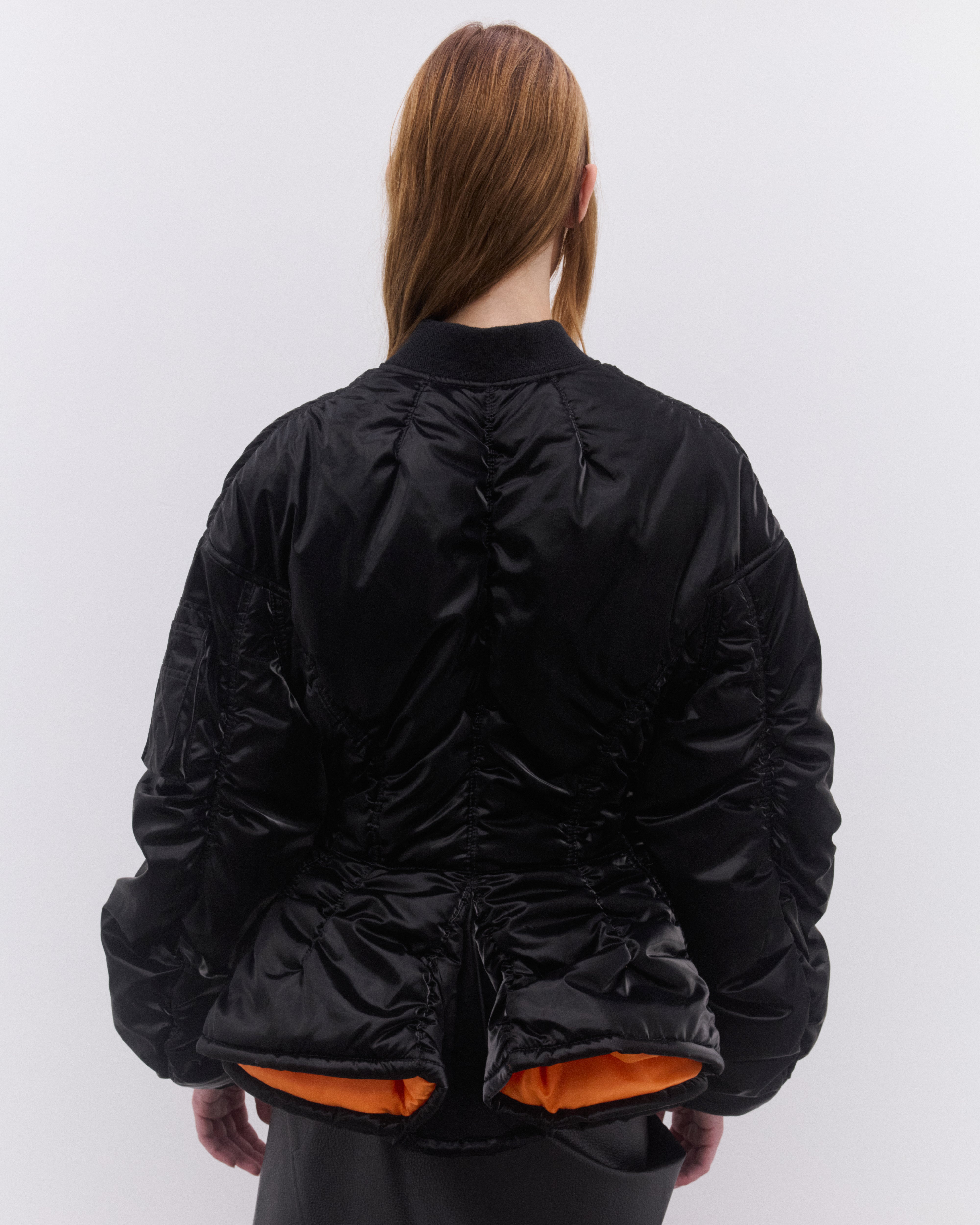 Junya Watanabe: Women's Corseted Bomber Jacket (Black) | DSML E-SHOP
