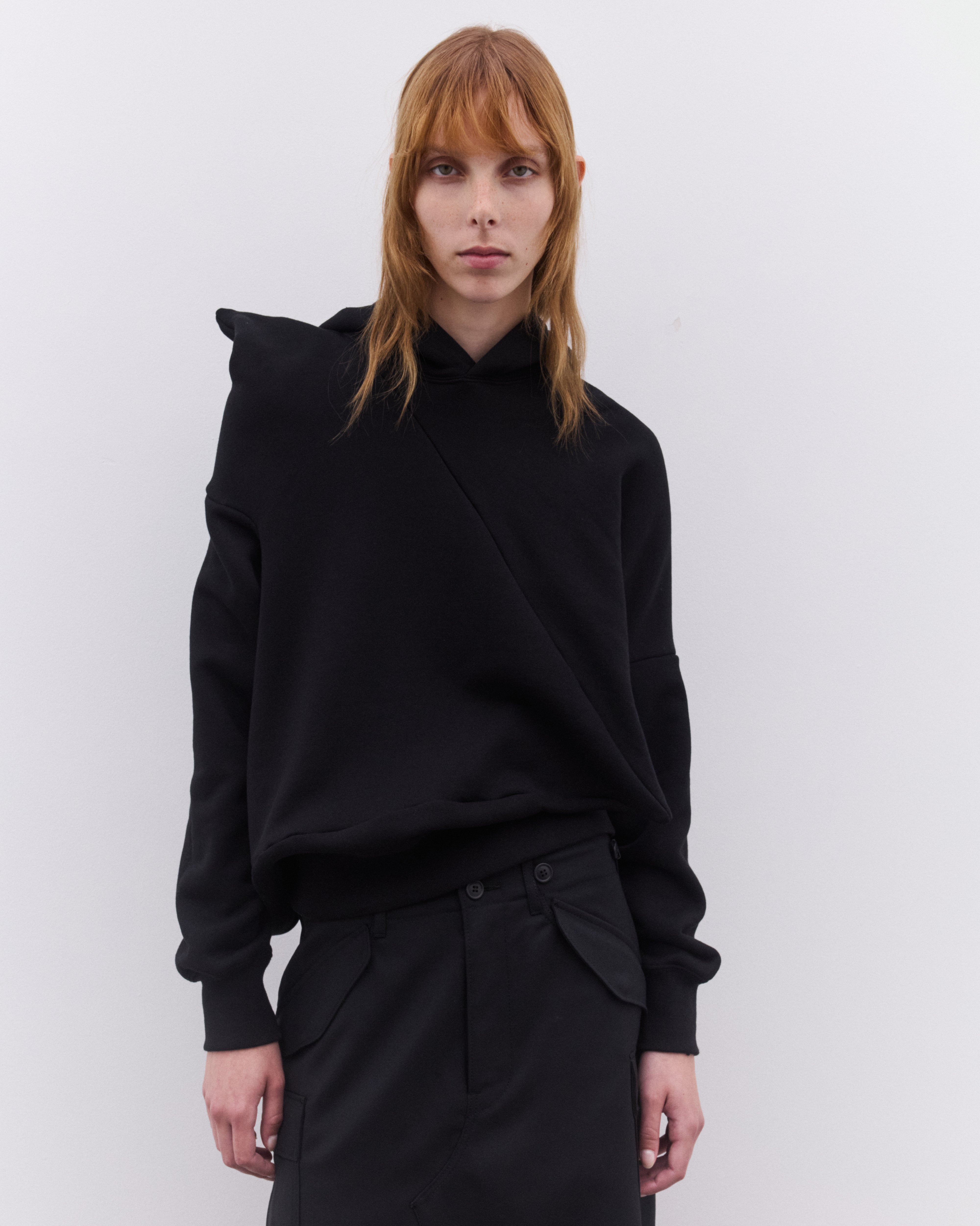 Junya Watanabe: Women's Twist Seam Hoodie (Black) | DSML E-SHOP
