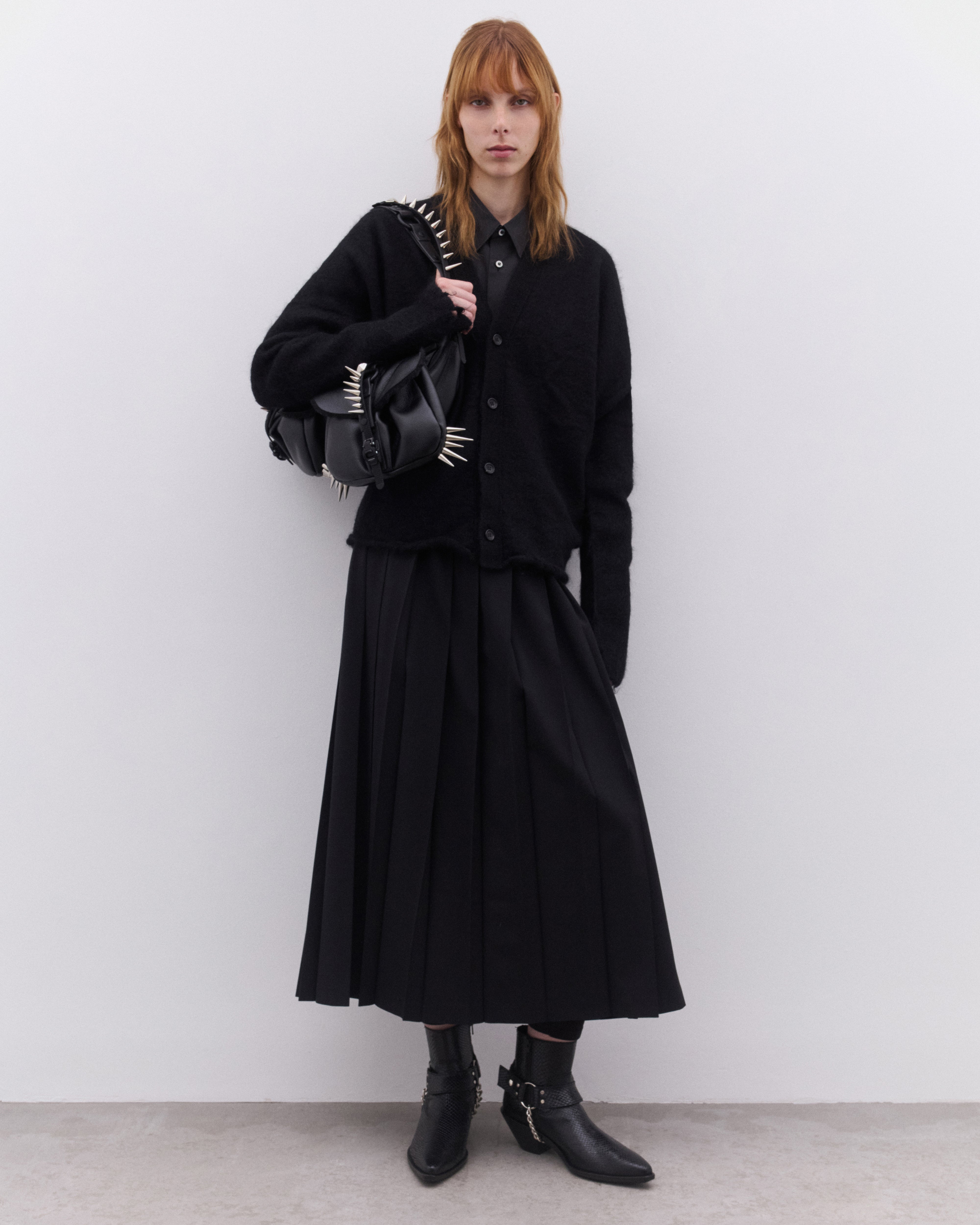 Junya Watanabe: Women's V-Neck Cardigan (Black) | DSML E-SHOP