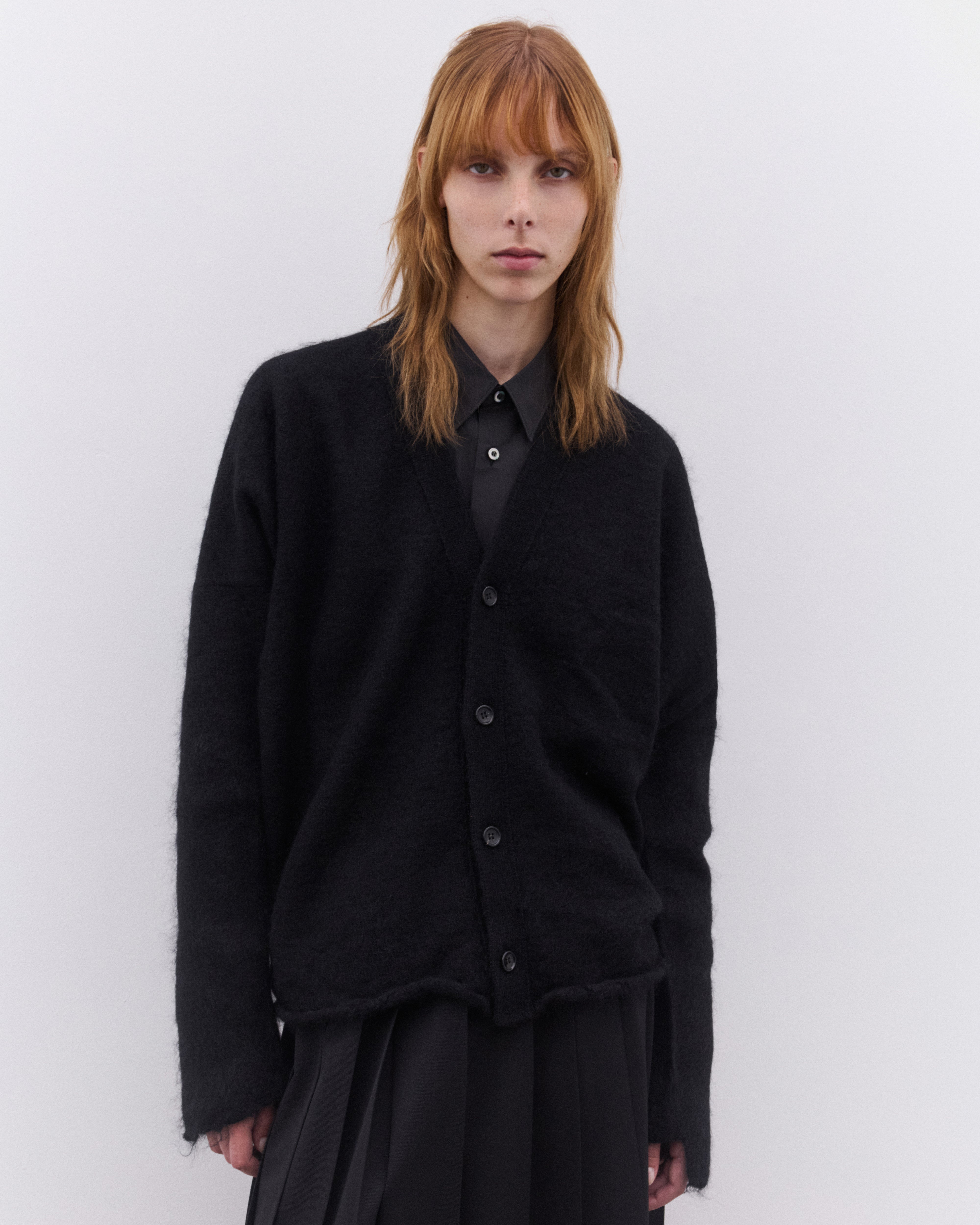 Junya Watanabe: Women's V-Neck Cardigan (Black) | DSML E-SHOP