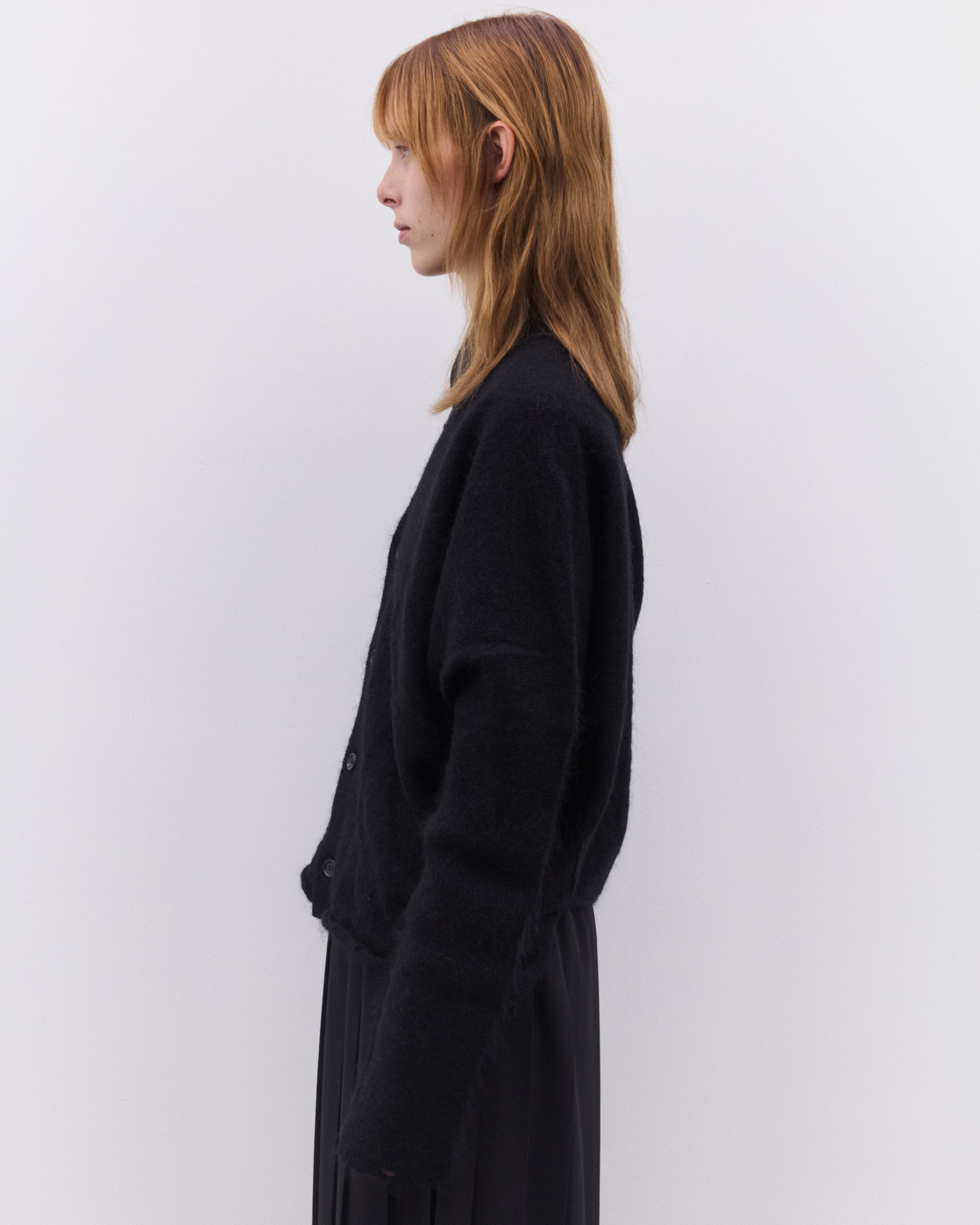 Junya Watanabe: Women's V-Neck Cardigan (Black) | DSML E-SHOP