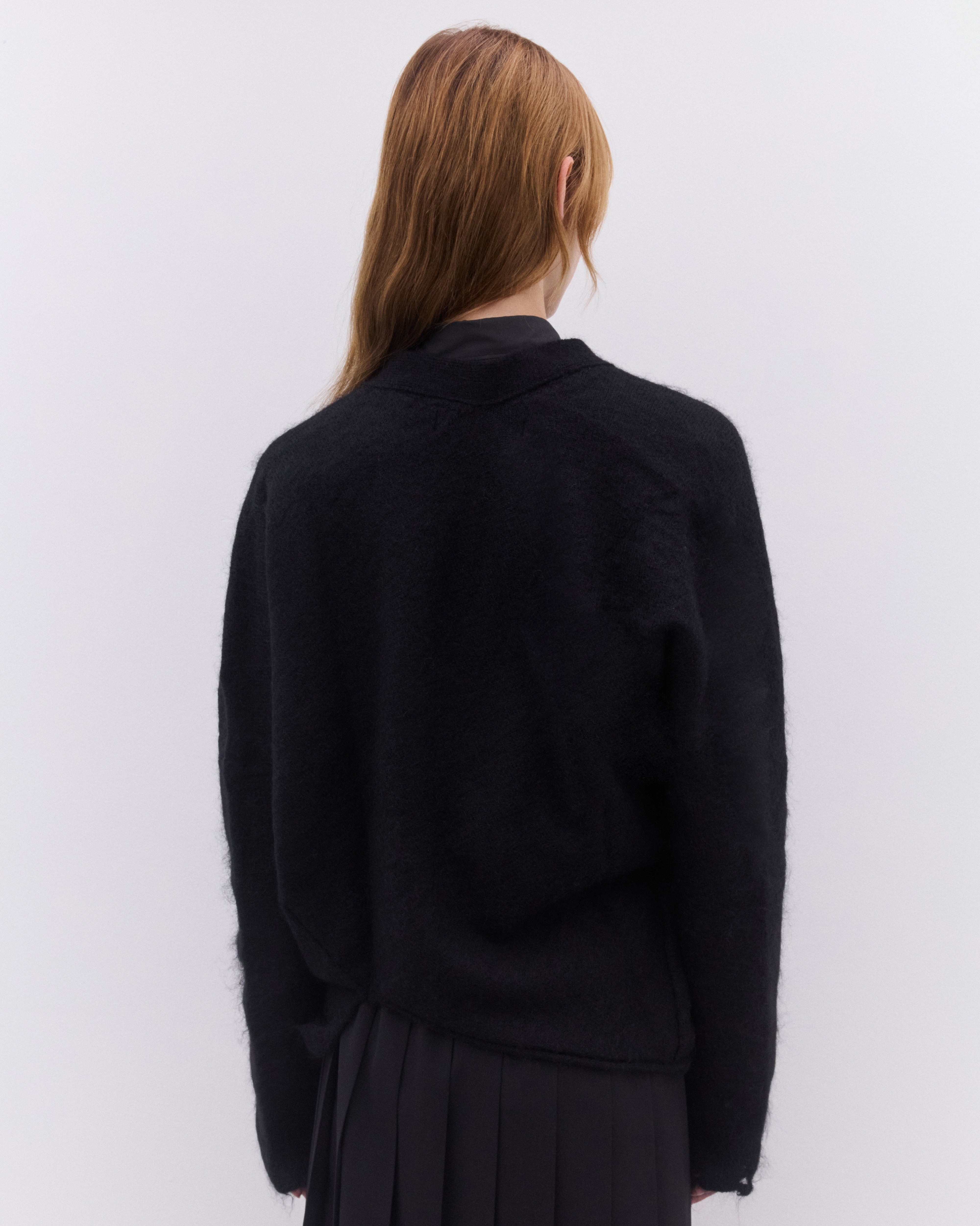 Junya Watanabe: Women's V-Neck Cardigan (Black) | DSML E-SHOP