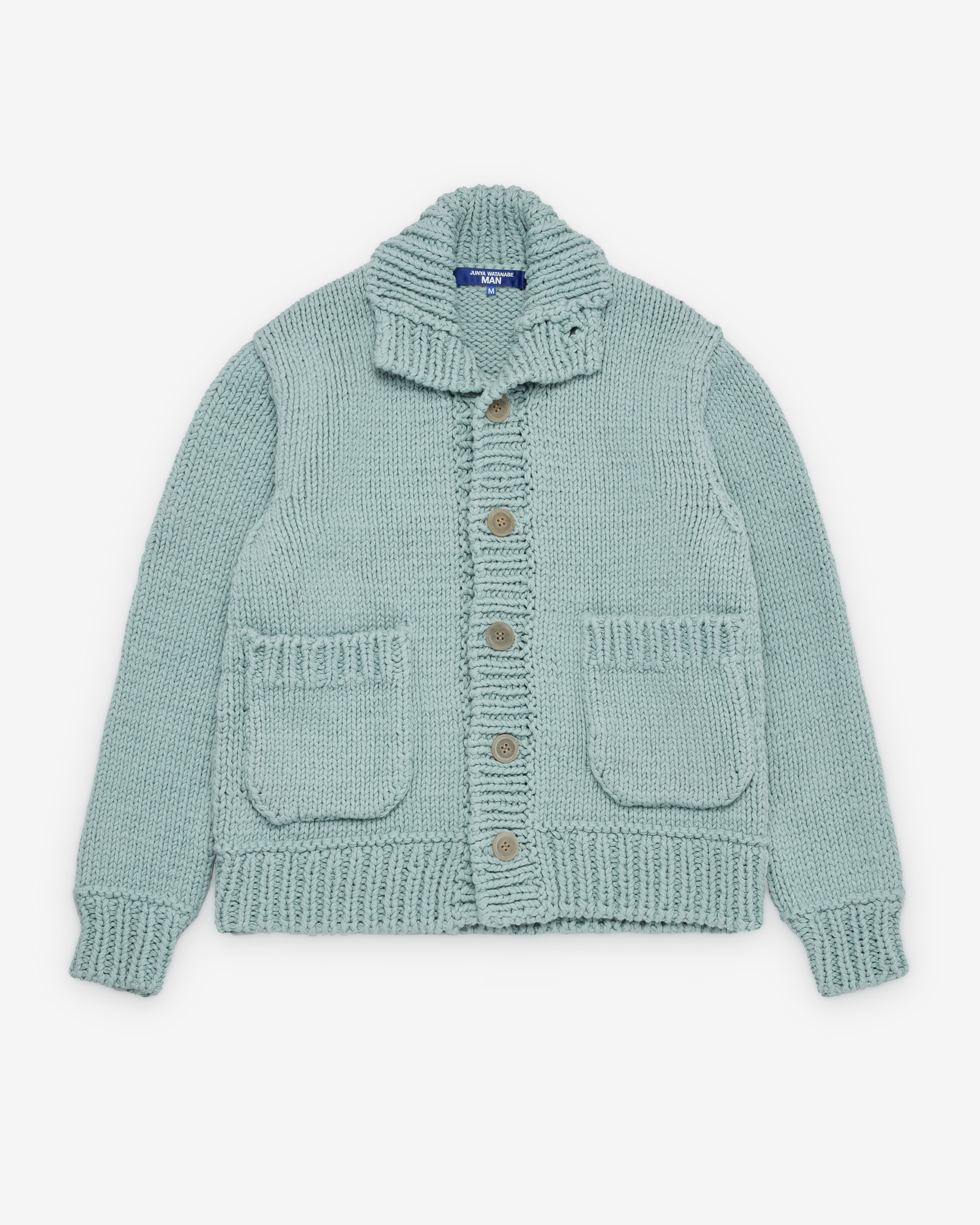 Junya Watanabe Man: Men's Dog Cardigan (Sax Blue) | Dover Street