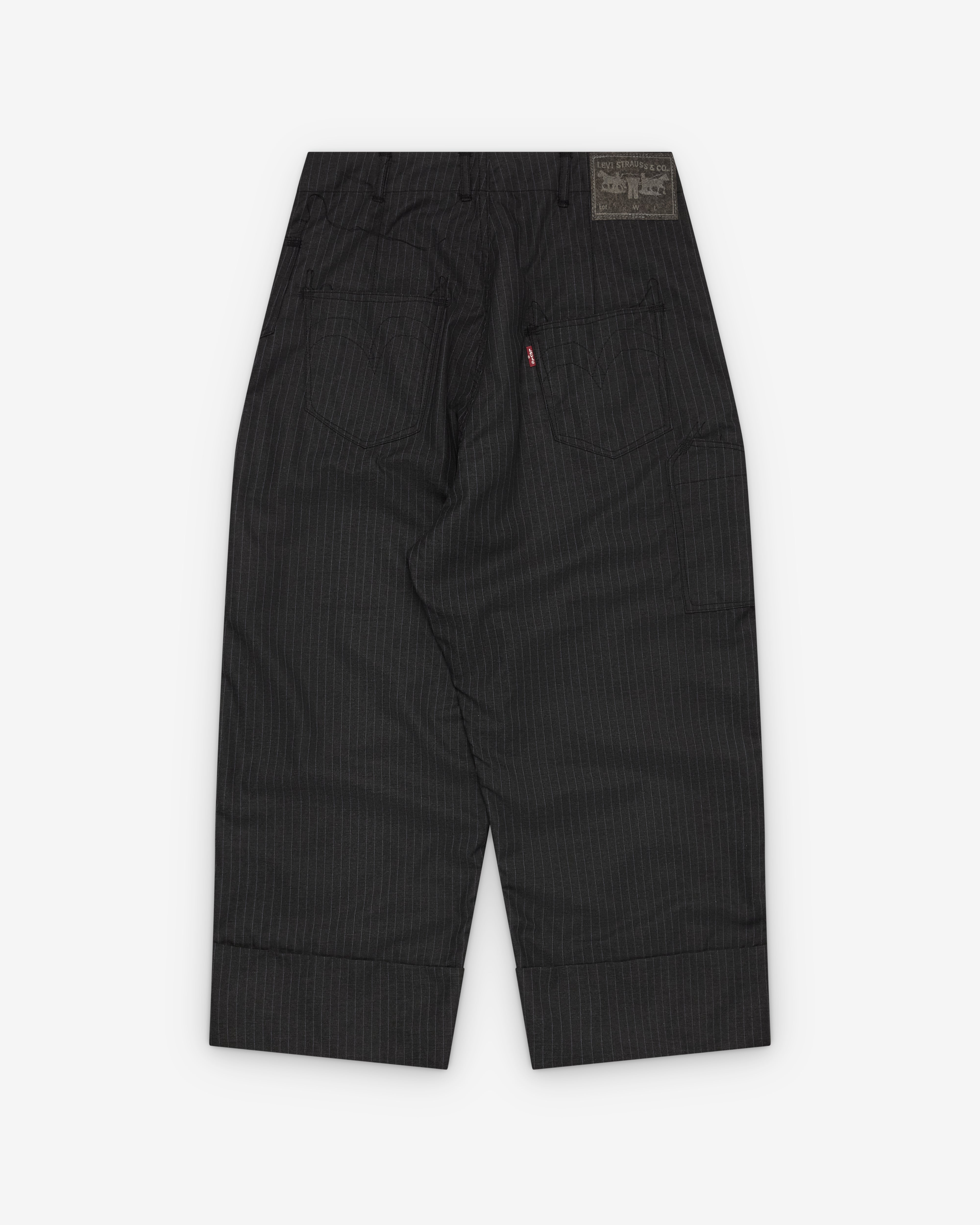 Junya Watanabe Man: Men's Levi's Pinstripe Trousers (Charcoal