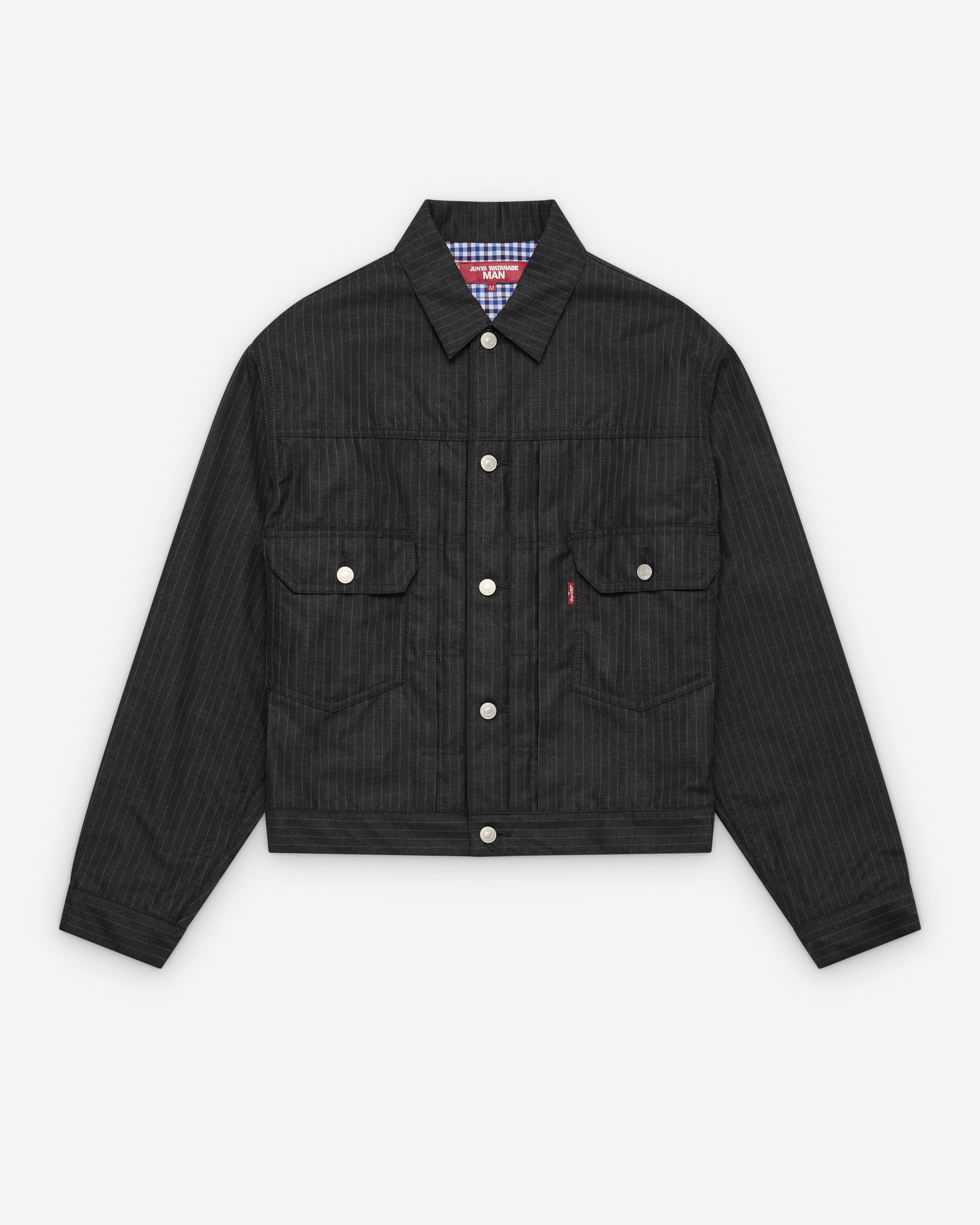 Junya Watanabe Man: Men's Levi's Type 2 Jacket (Black Pin Stripe