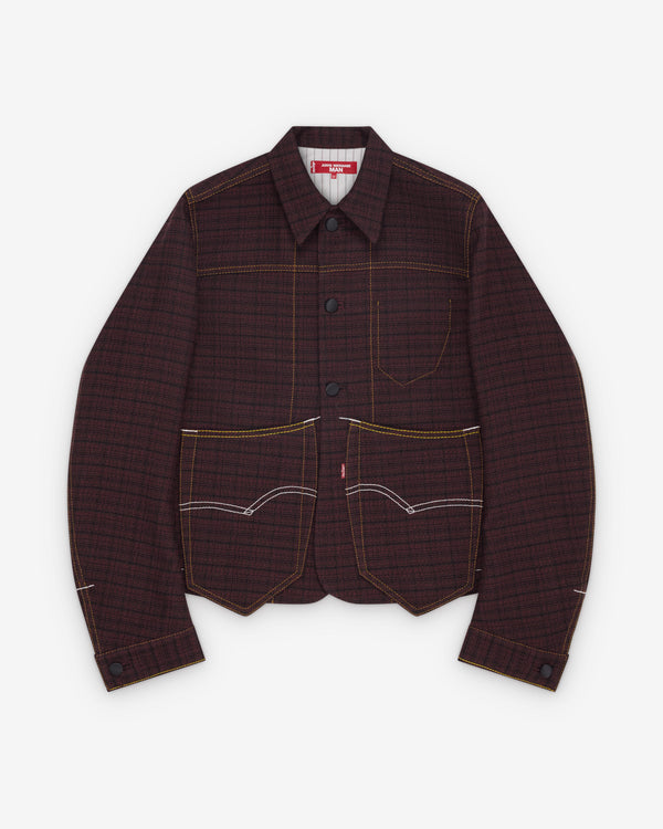 Junya Watanabe MAN - Men's Levi's Curved Jacket - (Red/Black)