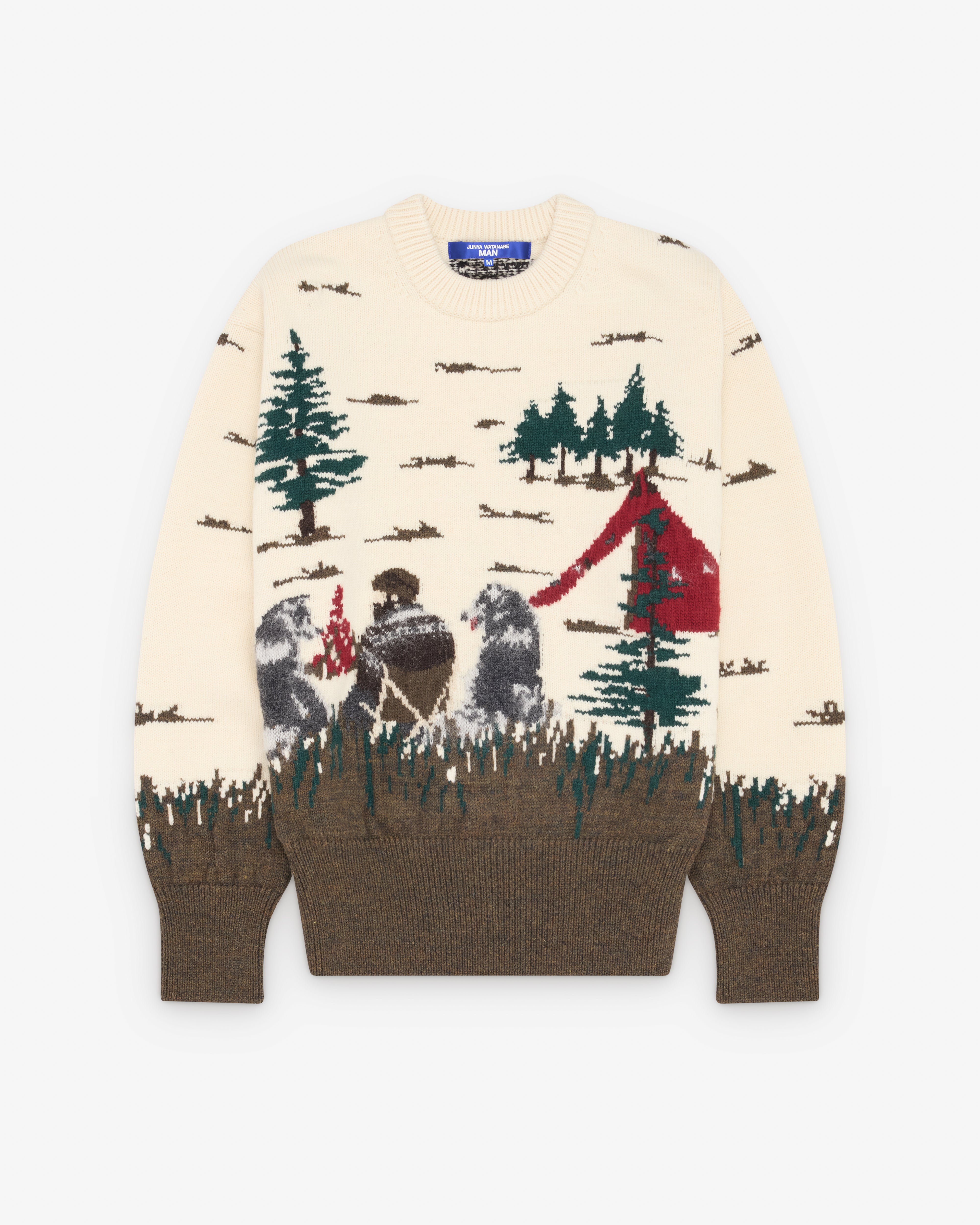 Junya Watanabe MAN: Men's Woodland Sweater (Cream) | Dover Street