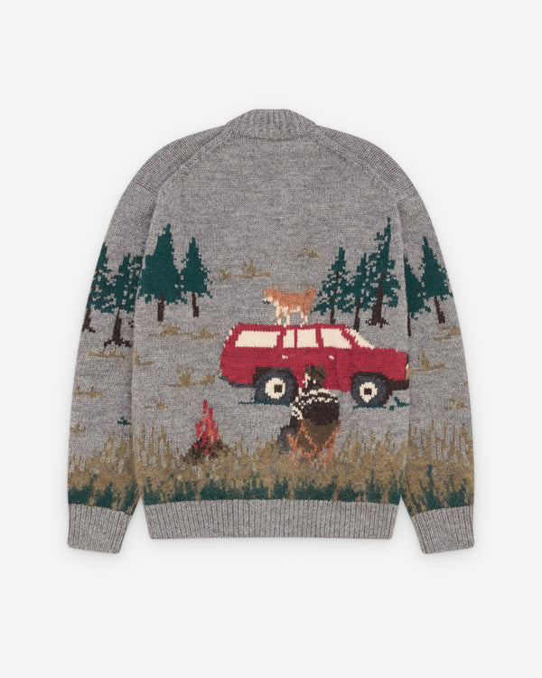 Junya Watanabe MAN - Men's Camping Cardigan - (Grey/Green)