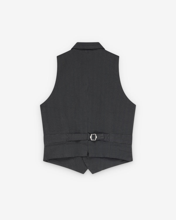Junya Watanabe MAN - Men's Patchwork Vest - (Grey/Stripe)