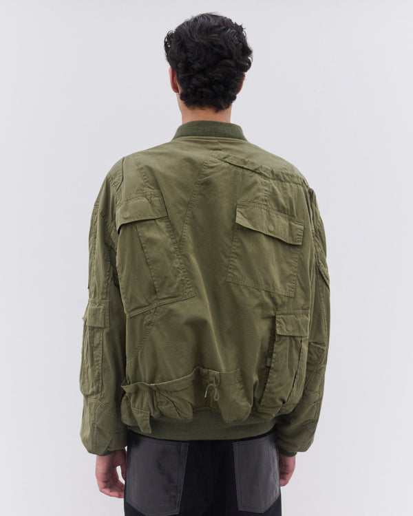 EYE Junya Watanabe Man - Men’s Rebuild By Needles Multi Pocket Bomber Jacket - (Khaki)