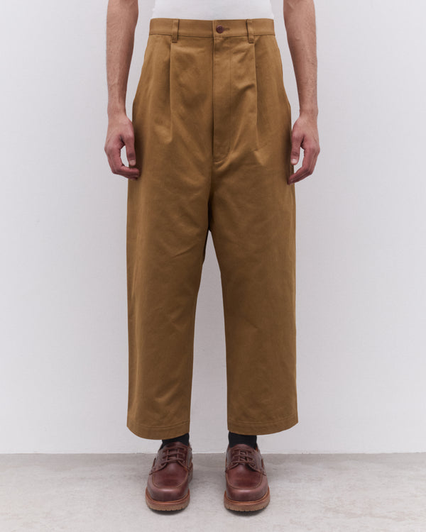 Junya Watanabe Man - Men’s Pleated Wide Leg Trousers - (Stone)